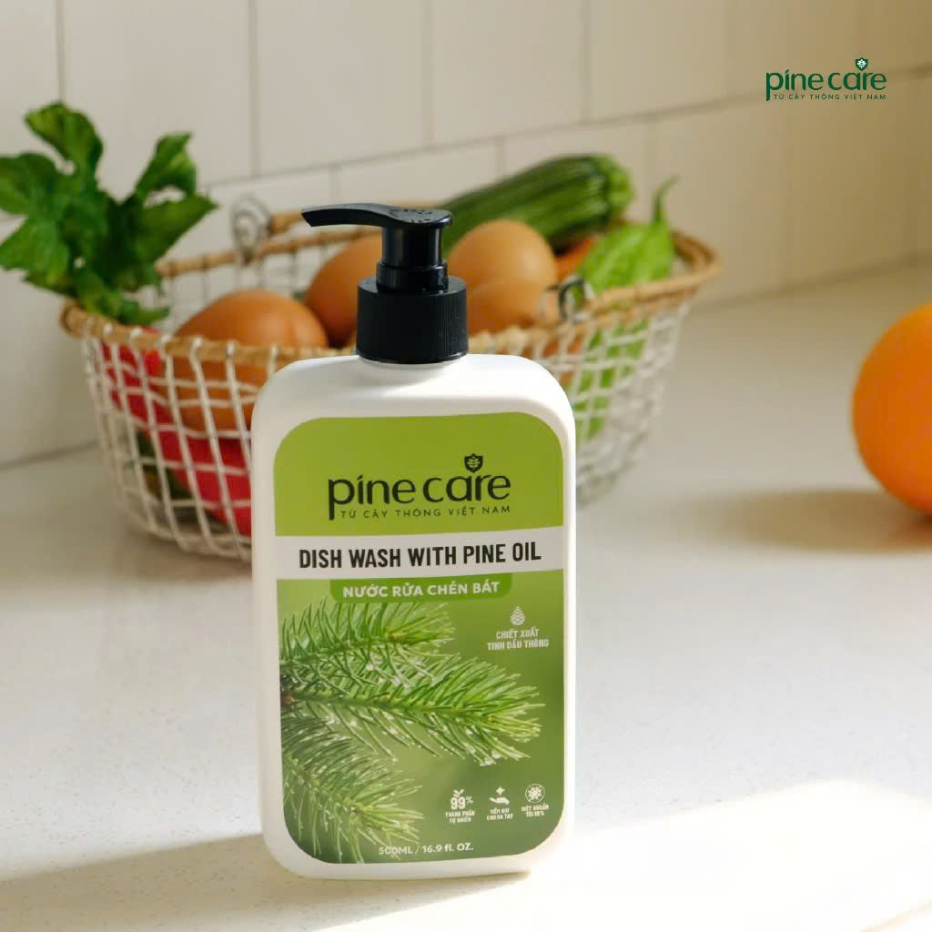 Combo of 03 bottles of dishwashing liquid 500ml, PineCare multi-purpose cleaner for kitchen 500ml and bathroom 500ml